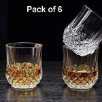 Stylish transparent glasses set with a diamond texture.