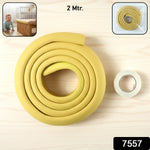 Unrolled 2-meter soft rubber baby corner protector for child safety.