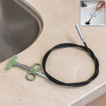 Flexible 157 cm spring drain cleaning tool with ergonomic grip