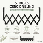 Door Hanger – 6 Hook Steel Coat Rack for Home Organization | GlimmerHome