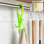 Plastic S shape multi hook hanger for shoes, towels and kitchen