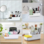Empty cosmetic makeup organizer ready for use.