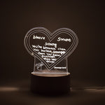Visualization lamp with LED illumination glowing softly on a desk