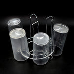 Front view of the round glass holder, perfect for delicate glasses.
