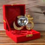Traditional Om Symbol Brass Oil Diya crafted for puja and festive decoration