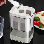 Front view of 2-in-1 yogurt strainer with storage container 1100ml capacity