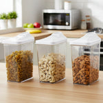3-piece easy flow airtight storage containers for dry food storage