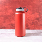 Stainless steel water bottle with leak-proof cap and sweat-proof exterior