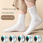 Packaged portable disposable socks, highlighting their compact size.