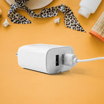 Compact iBall USB wall charger adapter with dual USB ports