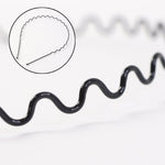 Flexible metal hair band with anti-slip wavy design