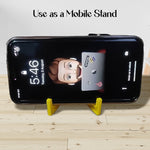 Close-up of the stylish and lightweight plastic keychain accessory.