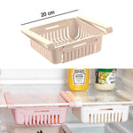 Versatile fridge baskets displaying their easy-glide mechanism for convenience.