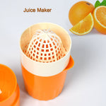 Handheld lemon squeezer featuring an ergonomic handle for comfortable grip.