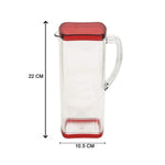 Top-down view of the fridge-safe water jug with its secure, easy-open lid.