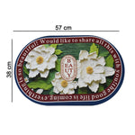 Highly absorbent bath mat in a floral 3D design, perfect for any home.