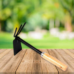 The efficient double hoe gardening tool, perfect for digging and soil aeration.