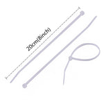A detailed diagram illustrating the 3.2mm width and 200mm length of the cable ties.