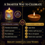 LED Tealight Candles 12 Pack – Flameless Diwali Decor | Styleva