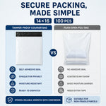 Tamper Proof Courier Bags – 14x16 Inch Pack of 100 | FERVENT