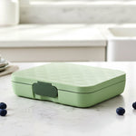 Meal storage lunch box with compartments for variety of foods
