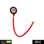 Heavy-duty tire inflator gauge displaying accurate pressure readings.