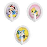 An assortment of smiley face cartoon wall hooks in various expressions and colors, showcasing decorative options.