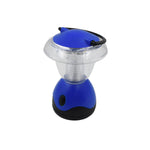 A blue and clear plastic mini lantern with a black handle is centered on a plain white background.