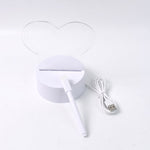 Creative writing on illuminated acrylic visualization lamp for bedroom decor