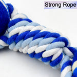 Cotton rope dog toy showcasing its sturdy knot design.
