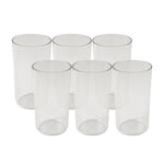 Solid clear tumbler made from heavy plastic with glass appearance