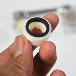 Sink faucet extender installed, providing enhanced reach and flexibility for kitchen tasks.