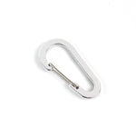 Polished steel small snap hook clasp for keychains and belts