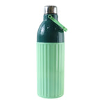 Leakproof insulated water bottle in plastic with stainless steel lid