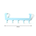 Multipurpose metal rack with five hooks for hanging items