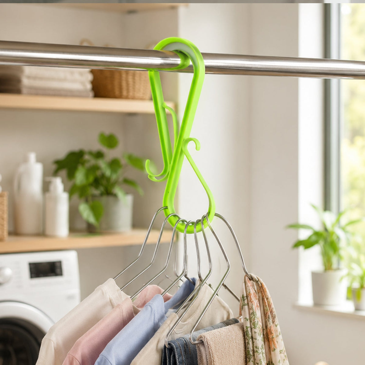 Hanger used for towels and kitchen utensils