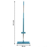Rectangular microfiber mop head of flat floor mop suitable for wet and dry cleaning