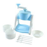 Grinding section of portable manual ice slush maker with stainless steel blade