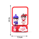 Soft LED light from couple figurine enhancing home decor ambiance