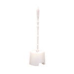 Ergonomic Pro Clean toilet cleaning brush securely placed in its potted holder.
