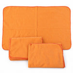 Orange Cotton Multipurpose Duster Cloth for Car and Home (3 Pc, 48 x 74 Cm)