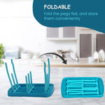 Easy to clean baby feeding bottle drying rack with drip tray