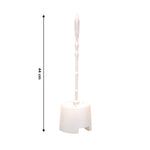 Top-down view of the Pro Clean toilet cleaning brush neatly stored in its holder.
