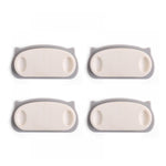 Set of pig plug cable holder clips with self-adhesive pads