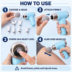 Sixth interchangeable head attachment for the mini massager gun