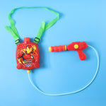 Outdoor kids water shooting toy backpack style water gun