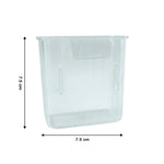 Side view of transparent Mini Rack-Mount Storage Box for home organization