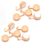 Set of 10 clear adhesive hooks displayed for home organization.