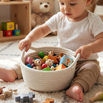 Basket for organizing household essentials in home decor setting