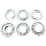 Gas burner covers on white background